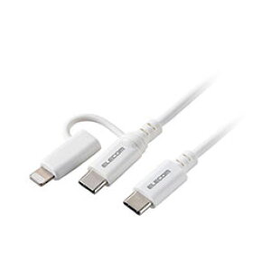 GR 2in1 USBP[u Type-C+Lightning USB Power DeliveryΉ 1.0m zCg MPA-CCLAD10WH