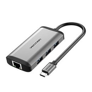 VENTION @\ PDhbLOXe[V USB-C to HDMI/USB3.0*3/RJ45/ 0.15M ^^Cv O[ CN-8047