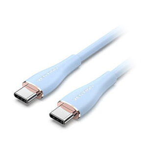 ��VENTION 100W PD USB 2.0 C-Type to C-Type �}���[�d�P�[�u�� �V���R���^�C�v eMarke�Ή� 2m ���C�g�u���[ TA-8753