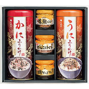 ☆大森屋 ふりかけ・瓶詰ギフト 【かにふりかけ・うにふりかけ・焼鮭ほぐし・たらこほぐし・鶏そぼろ】 FUJI-050156839