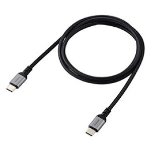 ���G���R�� USB2.0�P�[�u��(USB Type-C - USB Type-C/100W�Ή�/���b�V��) 1m �u���b�N MPA-CC5PAN10BK