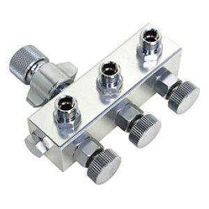 ☆エアテックス AIRTEX 3連ホースジョイント 1台のコンプレッサーに3本のエアホースを取り付け可能に HJ03S-A