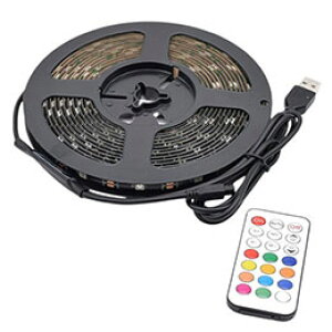 �����{�g���X�g�e�N�m���W�[ USB�e�[�vLED 5m �������̃C���~�l�[�V���� RGB �����R���t�� TPLED5M-RGBB-R