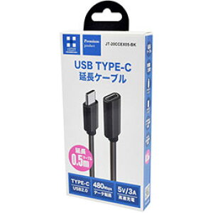 {gXgeNmW[ Type-CP[u 0.5m USB2.0Ή 5V/3A[dE480Mbps]Ή JT-20CCEX05-BK
