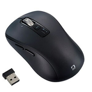 ��Digio �����z�C�[���}�E�X Bluetooth�EUSB�����f���A���É��{�^��BlueLED�}�E�X M�T�C�Y �u���b�N MUS-DKF242BK