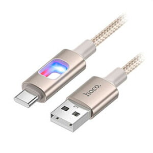 ���y5�{�Z�b�g�z hoco. U144 �J���t��LED Type-C�P�[�u�� RGB�C���~�l�[�V�������� USB-A to USB-C �S�[���h U144-AC-GDX5