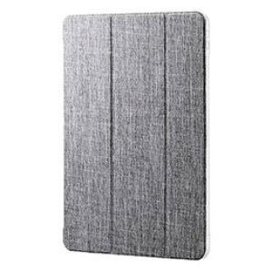 ���G���R�� 13�C���`iPad Air(M3/M2) �t���b�v�P�[�X ���^�y�� �t�@�u���b�N �w�ʃN���A �O���[ TB-A25XWVCGY