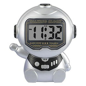 ��Time Piece �^�C���s�[�X �g�[�L���O�N���b�N �{�^���������ƌ��ݎ�������{��œǂݏグ �V���o�[×�u���b�N TPC103-SB