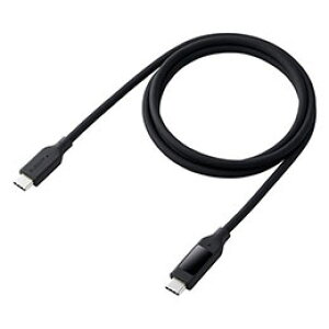 ���G���R�� �d�̓f�B�X�v���C�t���P�[�u�� USB-C-USB-C 240W �Ȃ߂炩 1m �u���b�N MPA-CCW10BK