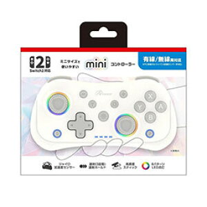 ���A���T�[ Switch2/PC�p mini�R���g���[���[ �L��(PC)�E�����Ή� �A�ˁE�A�˃z�[���h�E�W���C���@�\���� �z���C�g ANS-SW200WH