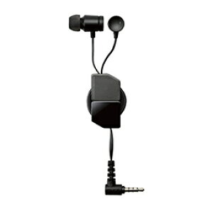 ☆エレコム ステレオイヤホン/カナル型/φ3.5mm/マイク付/Fast Music/FR10CM/9.2mmドライバー/巻取/ブラック EHP-FR10CMBK