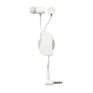 ☆エレコム ステレオイヤホン/カナル型/φ3.5mm/マイク付/Fast Music/FR10CM/9.2mmドライバー/巻取/ホワイト EHP-FR10CMWH