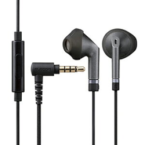 ☆エレコム ステレオイヤホン/セミオープン型/φ3.5mm/マイク付/Fast Music/FS10I/13.6mmドライバー/高耐久ケーブル/ブラック EHP-FS10IMBK
