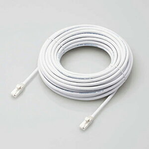 ���G���R�� LAN�P�[�u��/CAT6A�Ή�/EU RoHS�w�ߏ���/�ܐ܂�h�~/�ȈՃp�b�P�[�W�d�l/15m/������/�z���C�g LD-GPAT/WH15/RS