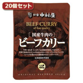 ☆新宿中村屋 国産牛肉のビーフカリー20個セット AZB5567X20