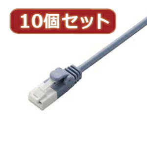 ��10�Z�b�g �G���R���@�c���܂�h�~���炩LAN�P�[�u��Cat6���� LD-GPYT BU15X10