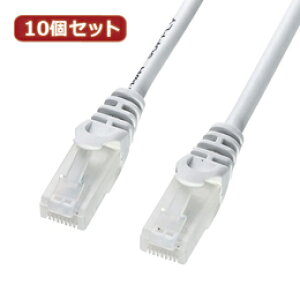 ��10�Z�b�g�T�����T�v���C �c���܂�h�~CAT5eLAN�P�[�u�� LA-Y5TS-01X10
