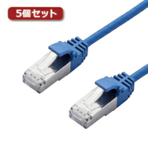 ��5�Z�b�g�G���R�� LAN�P�[�u��/CAT7/�X����/3m/�u���[ LD-TWSS/BU3X5