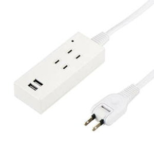 ��5�Z�b�g YAZAWA ���K�[�h�t2AC2USB2.1A2.5m�z���C�g Y02K4025WH2UX5