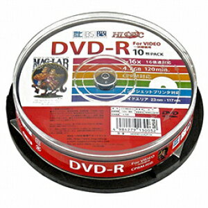 20Zbg HIDISC CPRMΉ@^pDVD-R 16{Ή 10 ChΉ HDDR12JCP10X20