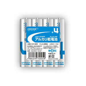 ��150�Z�b�g HIDISC �A���J�����d�r �P4�`4�{�p�b�N HDLR03/1.5V4PX150