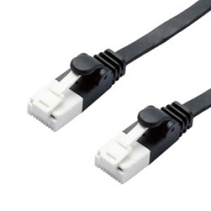 ���G���R�� LAN�P�[�u��/CAT6A/�ܐ܂�h�~/�t���b�g/2m/�u���b�N LD-GFAT/BK20