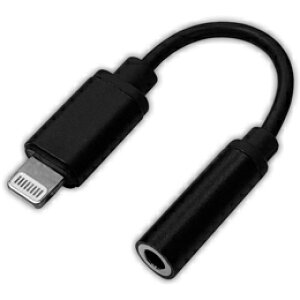 ☆HIDISC Audio Adapter with Lightning 3.5mm ピンプラグオーディオアダプタ ブラック HD-LHAABK