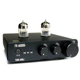 送料無料 FX-AUDIO- TUBE-D06J[ブラック]ハイレゾ対応DAC搭載 真空管プリアンプ 2.1ch出力 サブウーハー出力端子 トーンコントロール機能 USB 光 アナログ3系統入力