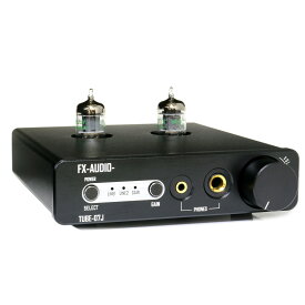 送料無料 FX-AUDIO- TUBE-07J[ブラック]ハイパワーヘッドフォンアンプ 真空管プリアンプ 5725真空管付属