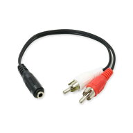 3.5mm ステレオミニジャック - RCAピンプラグ オーディオ 変換 ケーブル　変換アダプター 15cm