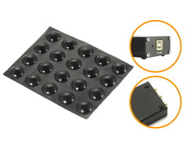 Φ6×2mm厚 シリコンゴム足20個セット[黒]樹脂足 滑り止め ドーム型 インシュレーター