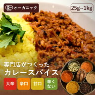 4種の辛さから選べる有機カレースパイス (25g～1kg)【エヌ・ハーベスト】ミックススパイス カレー粉 カレ…