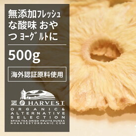 パイナップル お得な大容量500g【エヌ・ハーベスト】ウガンダ産 ドライフルーツ ナッツ オーガニック 無農薬 EUオーガニック認証 砂糖不使用 甘味料無添加 無香料 無着色 焼き菓子 製菓