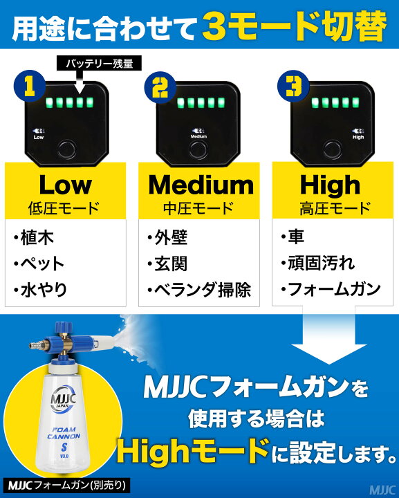 楽天市場】【MJJCポータブル高圧洗浄機】コードレス 充電式 タンク式 
