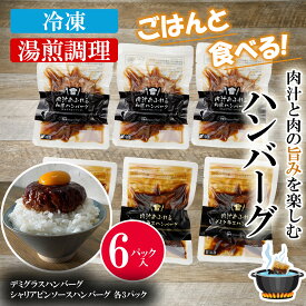 日本ハム 肉汁あふれる デミグラスハンバーグ 和風ハンバーグ 2種各3個セット 冷凍 化粧箱入り お歳暮 ギフト
