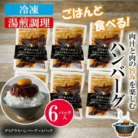 日本ハム 肉汁あふれる デミグラスハンバーグ 6パック入り 湯煎するだけ 簡単調理 冷凍
