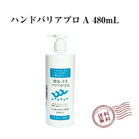 【あす楽対応】ハンドバリアプロA ポンプ付き大容量ボトル（480ml） 大木製薬 医薬部外品 指先 手 皮膚保護クリーム 保湿成分 水分 潤い さらさら しっとり 肌荒れ 乾燥 水仕事