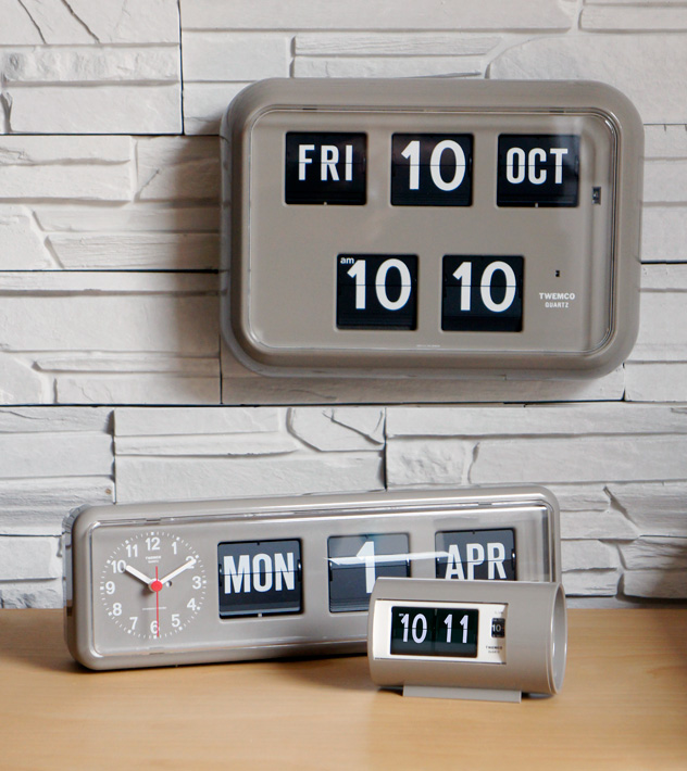 楽天市場】Twemco Digital Calendar Clock #QD-35 “Gray”/ トゥエンコ