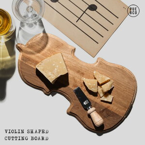 PUEBCO プエブコ VIOLIN SHAPED CUTTING BOARD / ヴァイオリン カッティング ボードH30cm×W17cm×D3cm チークウッド 木製 トレイ ウッド まな板プレート オードブル まな板 デコレーション キッチン ダイニ
