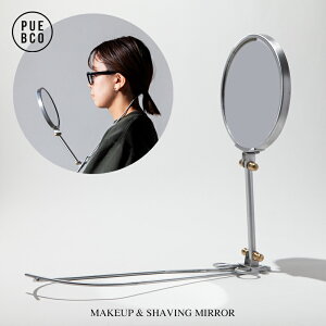 MAKEUP & SHAVING MIRROR CNAbv VF[rO~[ PUEBCO vGuR~[  񂩂 ی^ ~[TCY14cm ~[