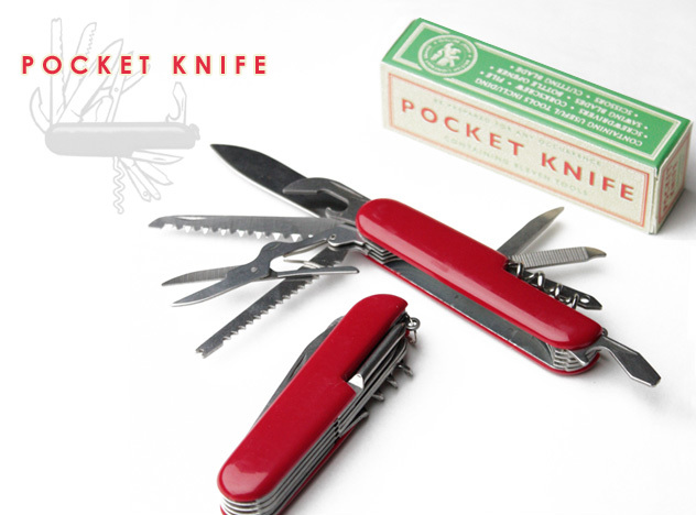 POCKET KNIFE ポケットナイフ rex international レックス 工具 ポケットナイフ 多目的ナイフ 栓抜き  ドライバー ハサミ interior shop Nia （ニア）