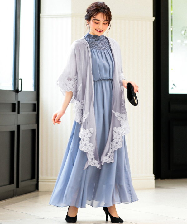 楽天市場】結婚式 袖付き ストール ショール レースストール 刺繍 