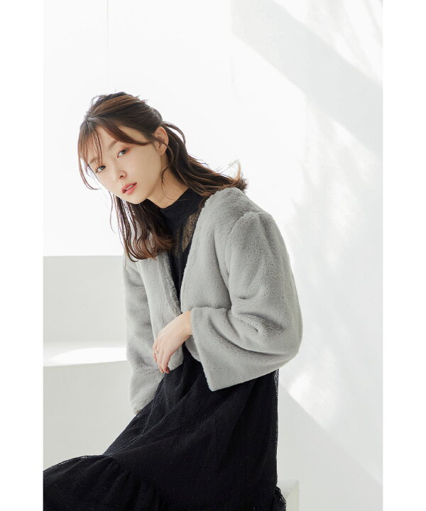 楽天市場】結婚式 フォーマル フェイクファー ボレロ ジャケット 