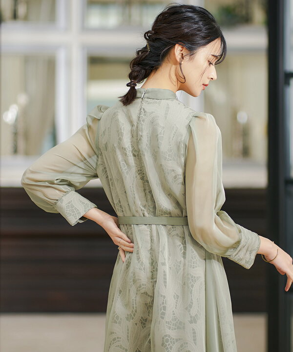 楽天市場】結婚式 ワンピース パーティードレス ベルト付き レース  