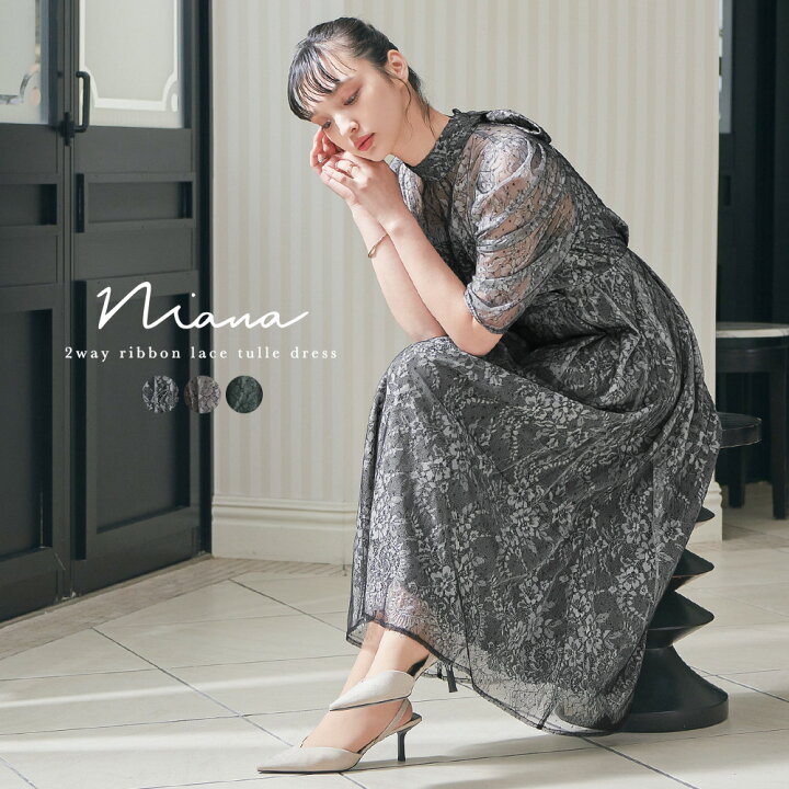 楽天市場】結婚式 ワンピース パーティードレス リボン 花柄 ドット 総  