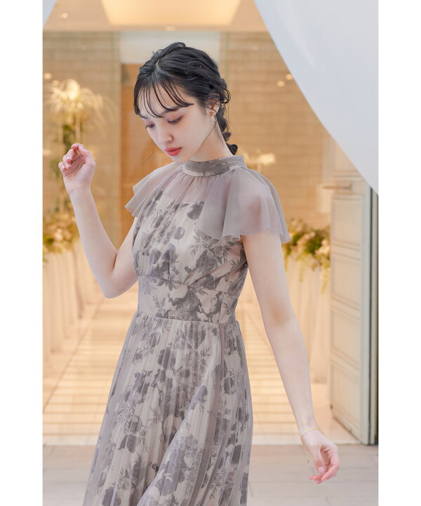楽天市場】結婚式 ワンピース パーティードレス 花柄 フラワー 
