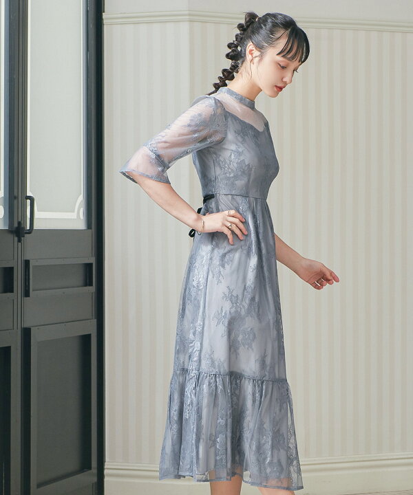 楽天市場】結婚式 ワンピース パーティードレス レース ラメチュール  