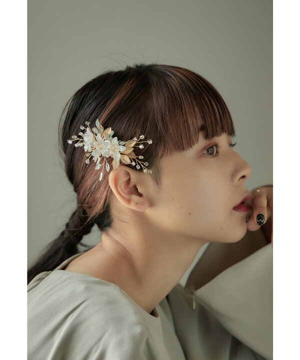 楽天市場】【全品10%オフクーポン！】フラワーモチーフヘアクリップ 