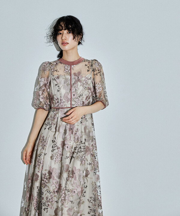 楽天市場】【全品8%オフクーポン！】フラワーエンブロイダリードレス  