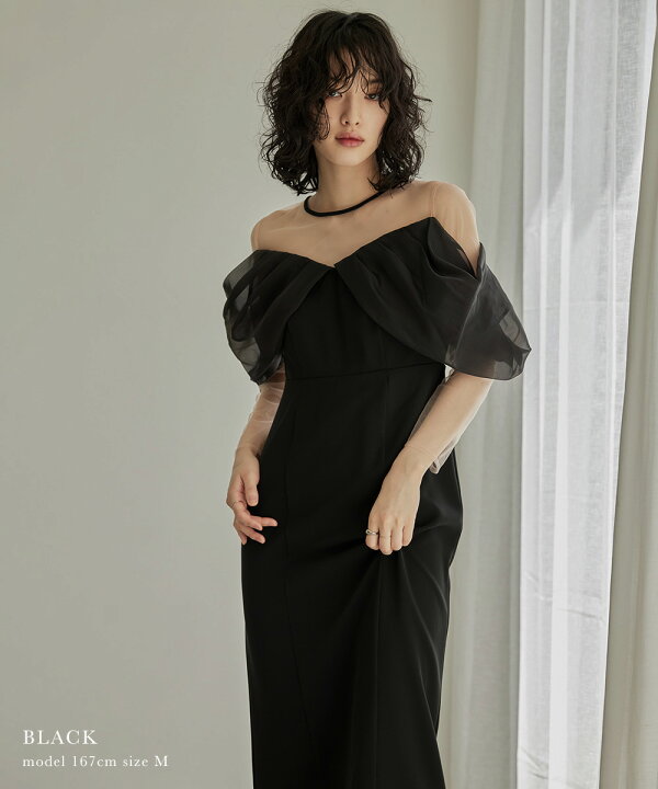 楽天市場】オフショルダータイトドレス パーティードレス 結婚式  